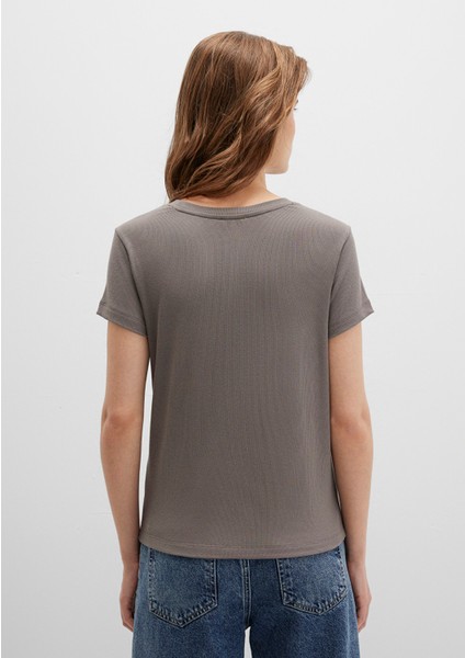 Gri Basic Tişört 1612904-70095