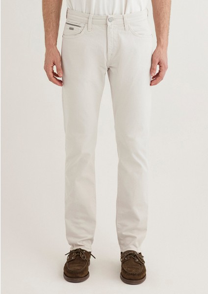 Jake Mavi Black Ekru Comfort Gabardin Pantolon 0042289464