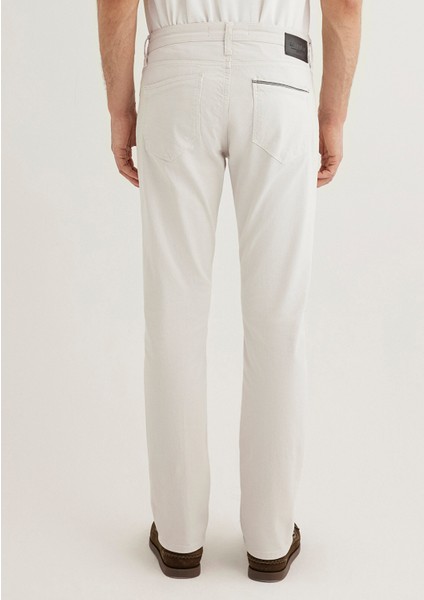 Jake Mavi Black Ekru Comfort Gabardin Pantolon 0042289464