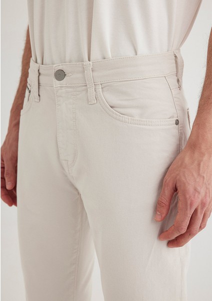 Jake Mavi Black Ekru Comfort Gabardin Pantolon 0042289464