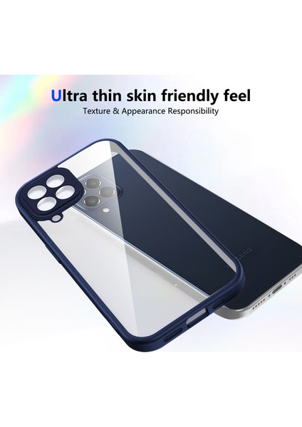 Samsung Galaxy M33,IÇIN Eabhulie Kılıf, Kamera Lens Korumalı Hibrit 2'si 1 Arada Şeffaf Kılıf-Blue (Yurt Dışından) fırsatları