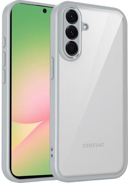 Samsung Galaxy A36,IÇIN Eabhulie Kılıf, Kamera Lens Korumalı Hibrit 2'si 1 Arada Şeffaf Kılıf-Gri (Yurt Dışından)