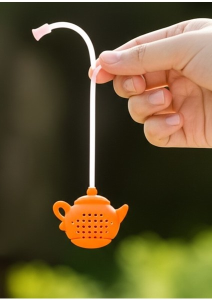 Çaydanlık Tasarımlı Çay Demleme Süzgeci 220°C Dayanıklı
