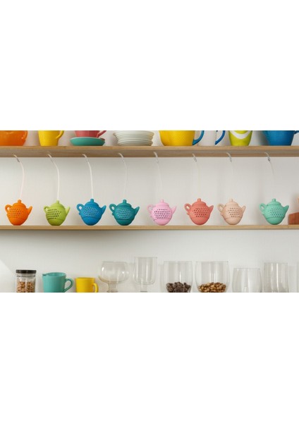 Çaydanlık Tasarımlı Çay Demleme Süzgeci 220°C Dayanıklı