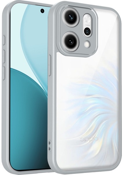 Oppo RENO14,IÇIN Eabhulie Kılıf, Kamera Lens Korumalı Hibrit 2'si 1 Arada Şeffaf Kılıf-Gri (Yurt Dışından)