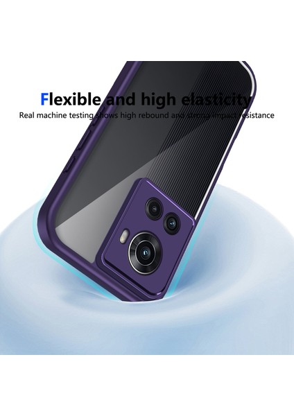 Oneplus 10R,IÇIN Eabhulie Kılıf, Kamera Lens Korumalı Hibrit 2'si 1 Arada Şeffaf Kılıf-Mor (Yurt Dışından) indirimleri