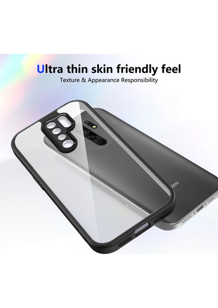 Xiaomi Redmi Note 8 Pro,için Eabhulie Kılıf, Kamera Lens Korumalı Hibrit 2'si 1 Arada Şeffaf Kılıf-Siyah (Yurt Dışından) fırsatları