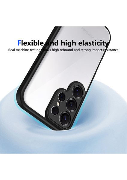 Samsung Galaxy S23 Ultra,için Eabhulie Kılıf, Kamera Lens Korumalı Hibrit 2'si 1 Arada Şeffaf Kılıf-Siyah (Yurt Dışından) fırsatları