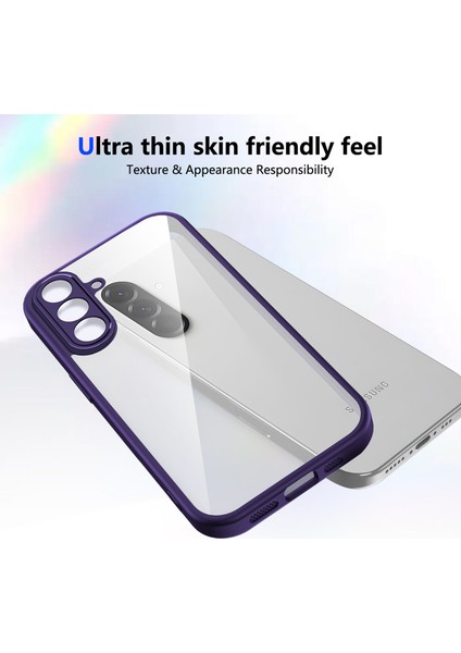 Samsung Galaxy A36,IÇIN Eabhulie Kılıf, Kamera Lens Korumalı Hibrit 2'si 1 Arada Şeffaf Kılıf-Mor (Yurt Dışından) modelleri