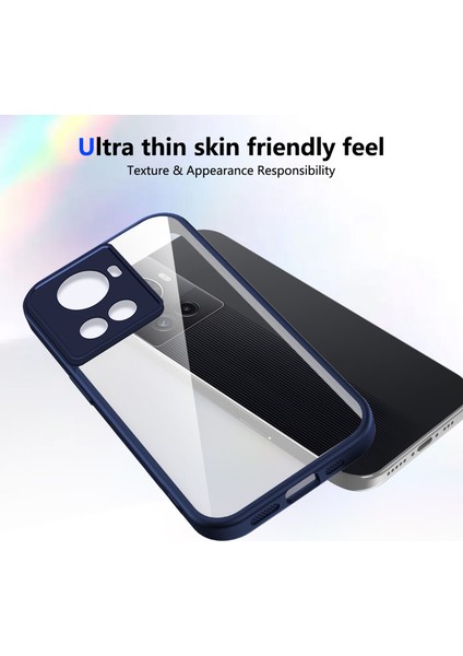Oneplus 10R,IÇIN Eabhulie Kılıf, Kamera Lens Korumalı Hibrit 2'si 1 Arada Şeffaf Kılıf-Blue (Yurt Dışından) fırsatları