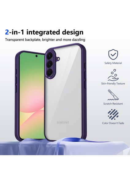 Samsung Galaxy A36,IÇIN Eabhulie Kılıf, Kamera Lens Korumalı Hibrit 2'si 1 Arada Şeffaf Kılıf-Mor (Yurt Dışından) indirimleri