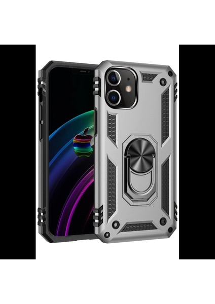 iPhone 12 Mini Kılıf Sofya Yüzüklü Silikon Kapak