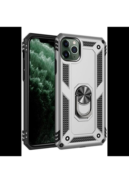 iPhone 11 Pro Max Kılıf Sofya Yüzüklü Silikon Kapak