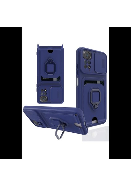 Xiaomi Redmi Note 11 Pro Kılıf Zuma Kartvizitli Yüzüklü Silikon