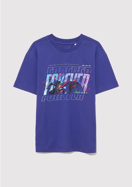 Batman Baskılı Mor Tişört 6610295-70908