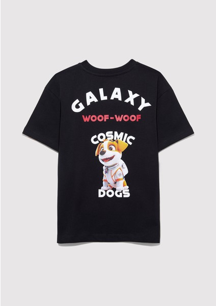 Astro Dogs Baskılı Siyah Tişört 6610253-900