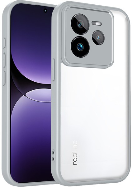 Realme Gt 7 Pro,için Eabhulie Kılıf, Kamera Lens Korumalı Hibrit 2'si 1 Arada Şeffaf Kılıf-Gri (Yurt Dışından)