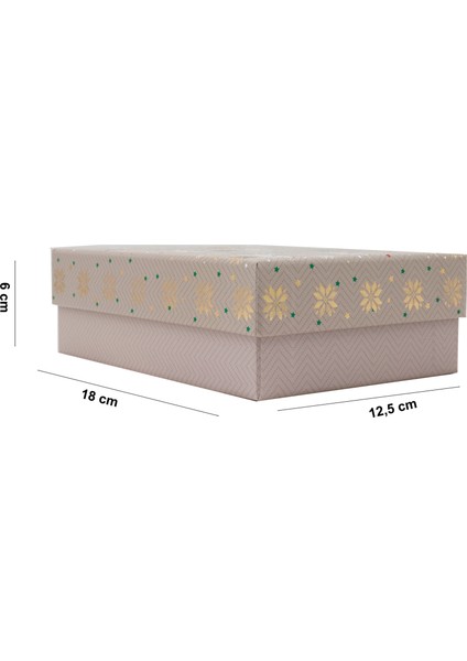 12×18×6 cm Premium Hediye Kutusu – Yılbaşı Temalı Özel Tasarım Model 2 No3 fırsatları