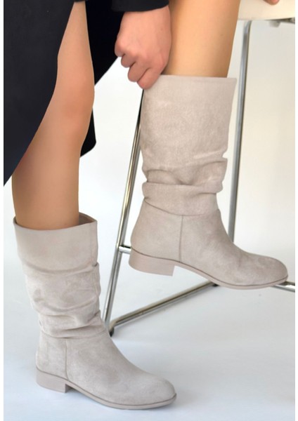 Plod Bej Süet Çizme - Lisinya