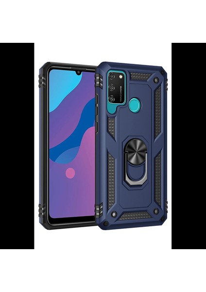 Huawei Y6P Kılıf Sofya Yüzüklü Silikon Kapak