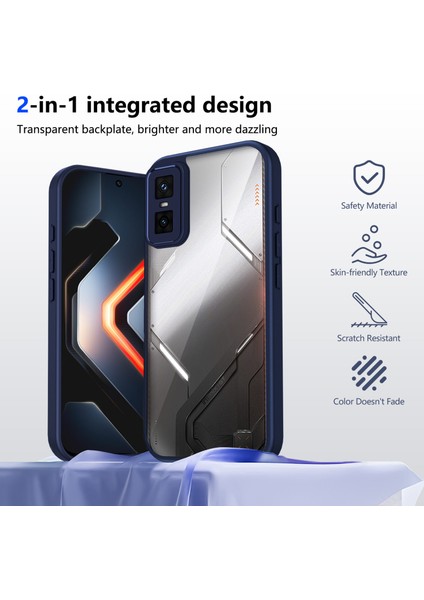 Infinix Gt 30 Pro,için Eabhulie Kılıf, Kamera Lens Korumalı Hibrit 2'si 1 Arada Şeffaf Kılıf-Blue (Yurt Dışından) indirimleri