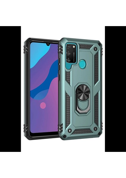 Huawei Y6P Kılıf Sofya Yüzüklü Silikon Kapak