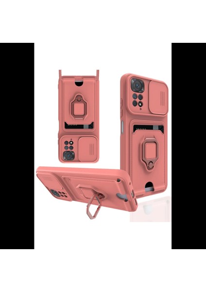 Xiaomi Redmi Note 11 Pro Kılıf Zuma Kartvizitli Yüzüklü Silikon