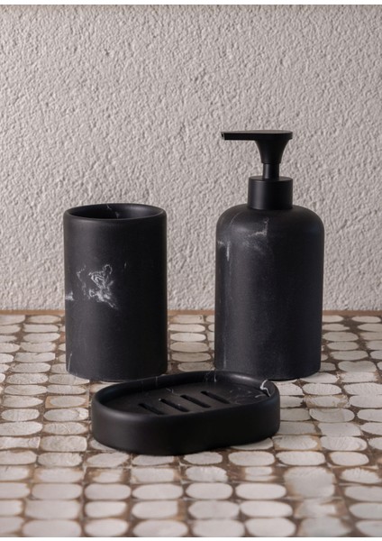 Marble Banyo Seti Siyah Siyah 3 Parça fiyatları