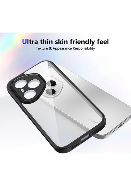 Honor 400 Pro,için Eabhulie Kılıf, Kamera Lens Korumalı Hibrit 2'si 1 Arada Şeffaf Kılıf-Siyah (Yurt Dışından) fırsatları