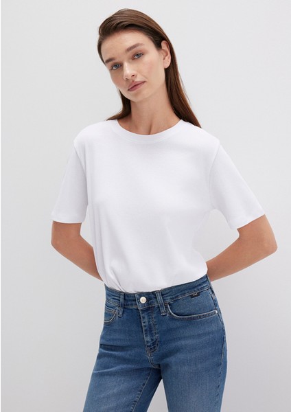 Beyaz Basic Tişört 1612916-620