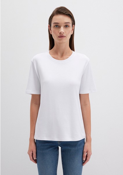 Beyaz Basic Tişört 1612916-620