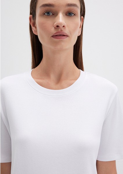 Beyaz Basic Tişört 1612916-620
