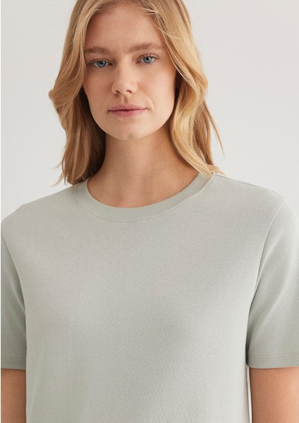 Yeşil Basic Tişört 1612916-70084