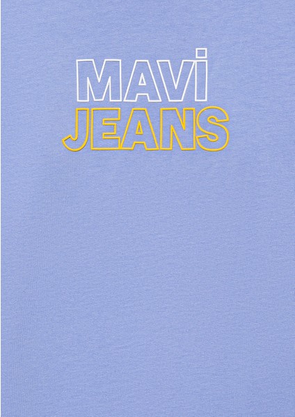 Mavi Jeans Baskılı Mavi Tişört 6610287-80591