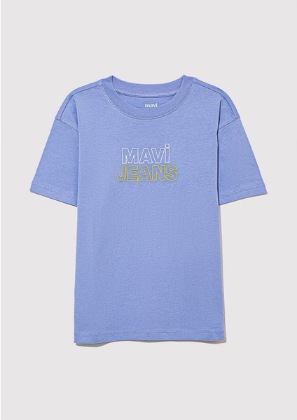 Mavi Jeans Baskılı Mavi Tişört 6610287-80591