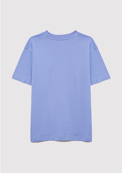 Mavi Jeans Baskılı Mavi Tişört 6610287-80591