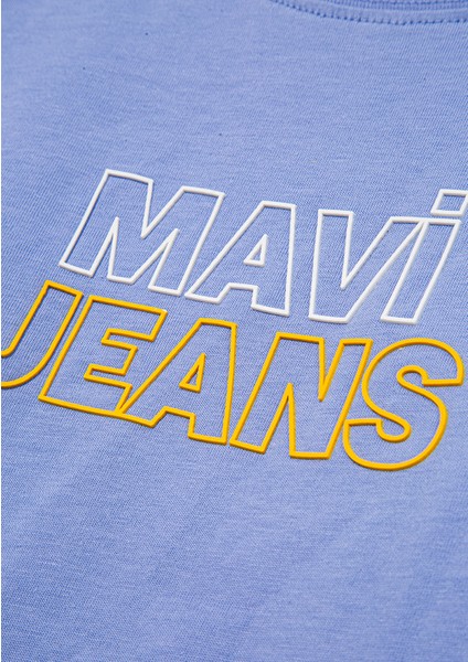Mavi Jeans Baskılı Mavi Tişört 6610287-80591
