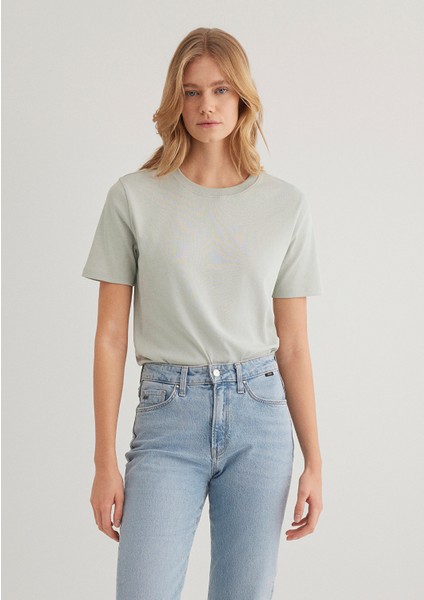 Yeşil Basic Tişört 1612916-70084