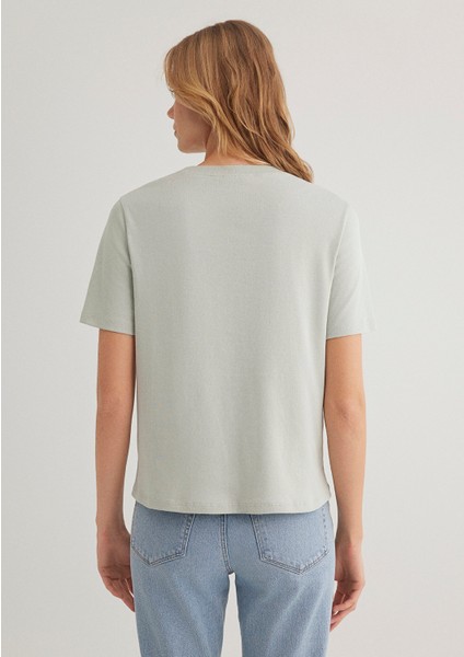 Yeşil Basic Tişört 1612916-70084