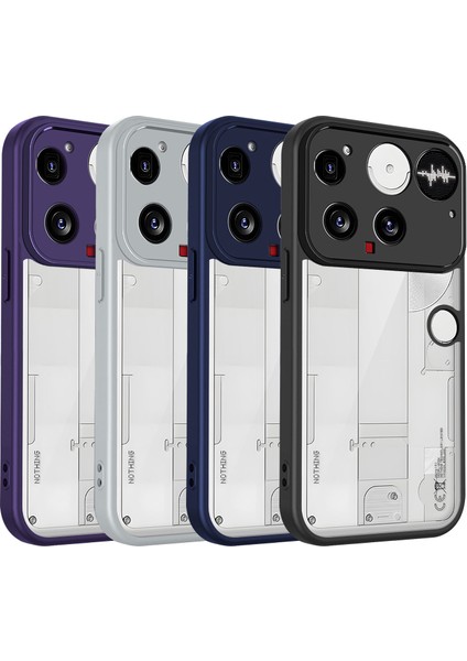 Nothing Phone 3,için Eabhulie Kılıf, Kamera Lens Korumalı Hibrit 2'si 1 Arada Şeffaf Kılıf-Siyah (Yurt Dışından) fiyatları