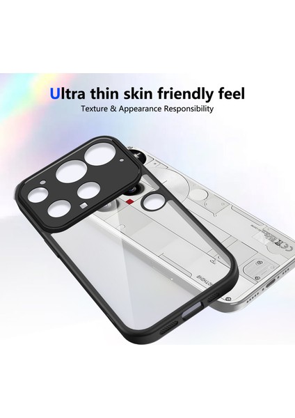 Nothing Phone 3,için Eabhulie Kılıf, Kamera Lens Korumalı Hibrit 2'si 1 Arada Şeffaf Kılıf-Siyah (Yurt Dışından) fırsatları
