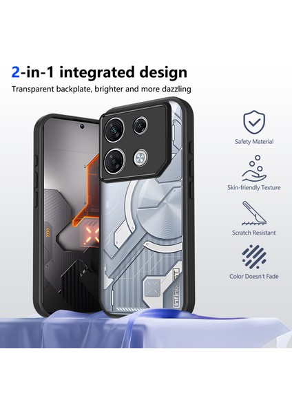 Infinix Gt 20 Pro,için Eabhulie Kılıf, Kamera Lens Korumalı Hibrit 2'si 1 Arada Şeffaf Kılıf-Siyah (Yurt Dışından) indirimleri