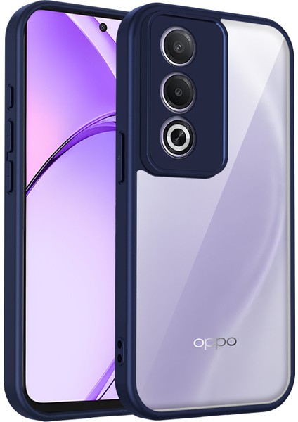 Oppo K12X,IÇIN Eabhulie Kılıf, Kamera Lens Korumalı Hibrit 2'si 1 Arada Şeffaf Kılıf-Blue (Yurt Dışından)