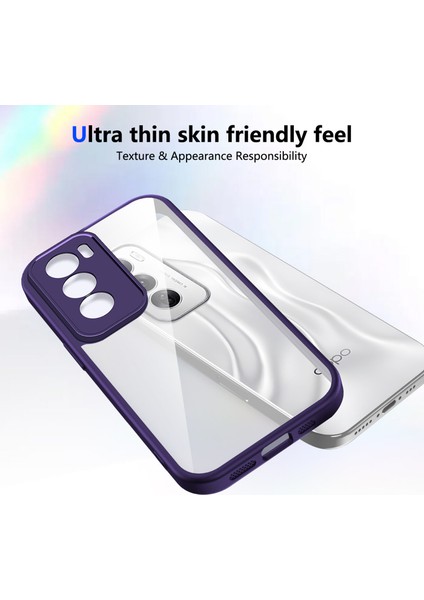 Oppo RENO12 Pro,için Eabhulie Kılıf, Kamera Lens Korumalı Hibrit 2'si 1 Arada Şeffaf Kılıf-Mor (Yurt Dışından) fırsatları