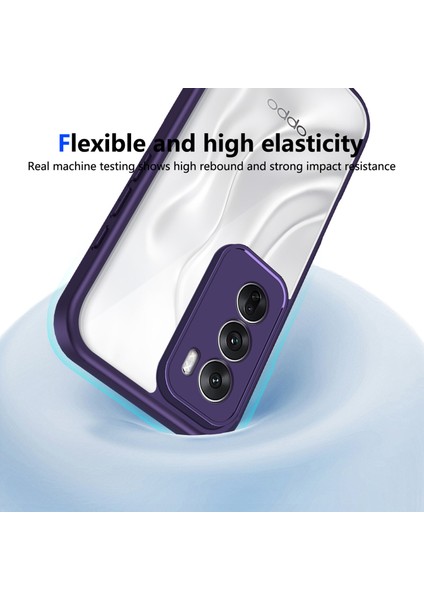 Oppo RENO12 Pro,için Eabhulie Kılıf, Kamera Lens Korumalı Hibrit 2'si 1 Arada Şeffaf Kılıf-Mor (Yurt Dışından) indirimleri