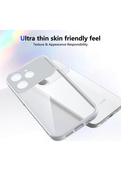 Tecno Spark 40,için Eabhulie Kılıf, Kamera Lens Korumalı Hibrit 2'si 1 Arada Şeffaf Kılıf-Gri (Yurt Dışından) modelleri