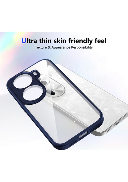Oppo RENO11 Pro,için Eabhulie Kılıf, Kamera Lens Korumalı Hibrit 2'si 1 Arada Şeffaf Kılıf-Blue (Yurt Dışından) fırsatları