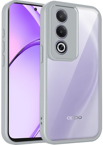 Oppo K12X,IÇIN Eabhulie Kılıf, Kamera Lens Korumalı Hibrit 2'si 1 Arada Şeffaf Kılıf-Gri (Yurt Dışından)