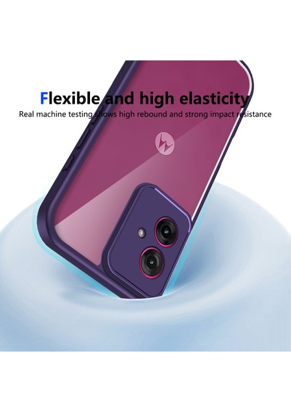 Motorola Moto G14,IÇIN Eabhulie Kılıf, Kamera Lens Korumalı Hibrit 2'si 1 Arada Şeffaf Kılıf-Mor (Yurt Dışından) fırsatları