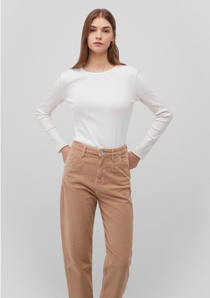 Uzun Kollu Ekru Basic Tişört 1613040-70057